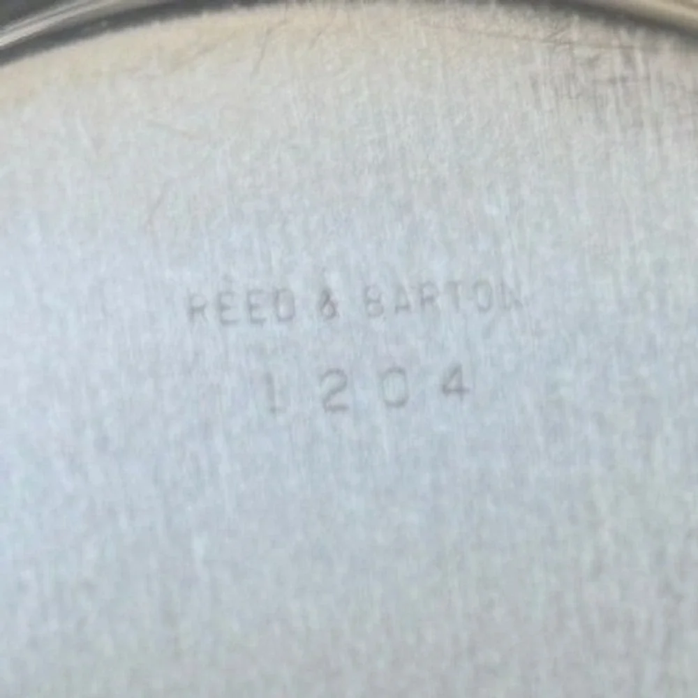 Reed & Barton 1204 Silverplate Round Bowl with Embossed Floral Border 6.25 inch